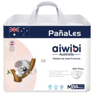 Pañales Premium M 30 Pcs Aiwibi